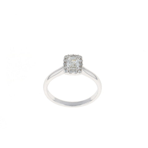 Emerald Halo Complete Engagement Ring (0.67CTW)