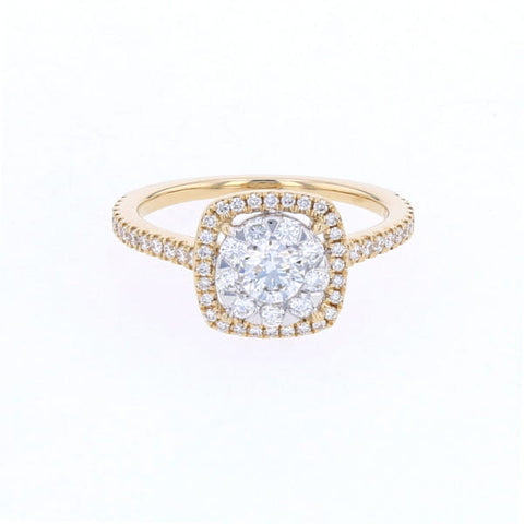 Halo Illusion Complete Engagement Ring (0.83CTW)