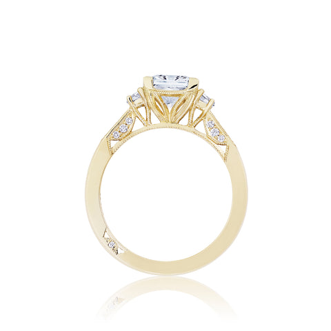 Tacori 18k Yellow Gold Simply Tacori Princess Diamond Engagement Ring Setting   (0.34 CTW)