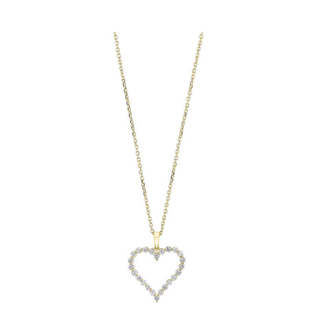 Diamond Open Heart Necklace 1/4, 1/2, or 1 CTW