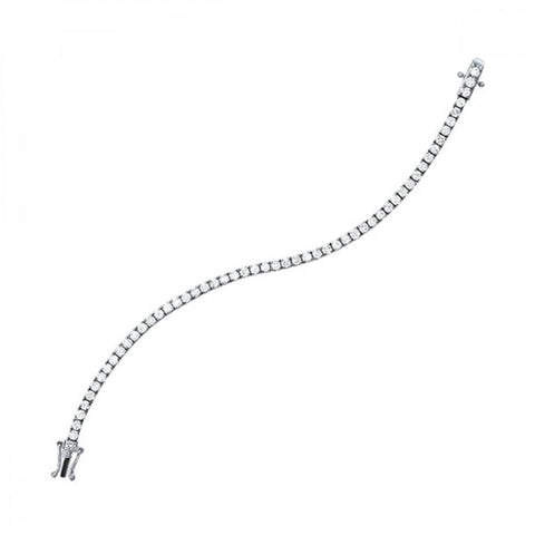 14K White Gold Tennis Bracelet