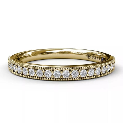 FANA Diamond Wedding Band Gold 11