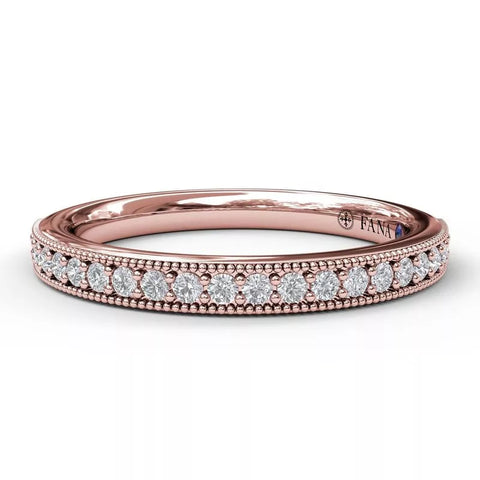 FANA Diamond Wedding Band Rose 11