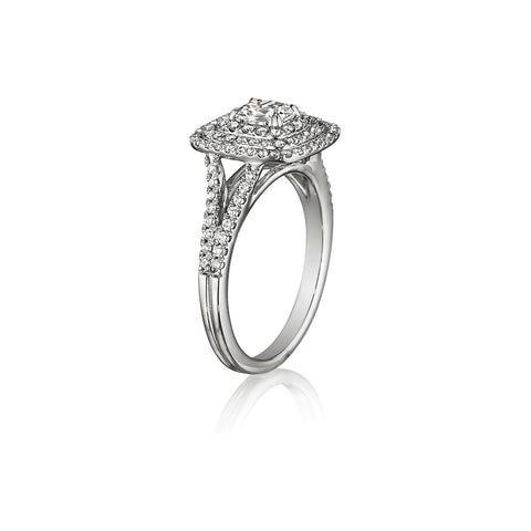 Henri Daussi Cushion Collection Diamond Ring Setting (0.45 CTW)