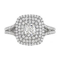 Henri Daussi Cushion Collection Diamond Ring Setting (0.45 CTW)