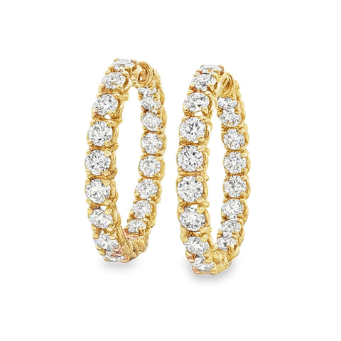 3.42 CTW Diamond In/Out Hoops