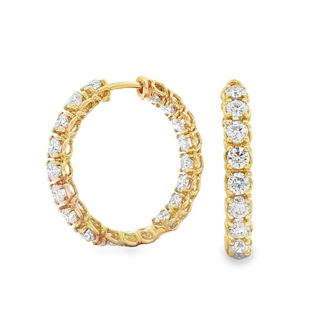 3.42 CTW Diamond In/Out Hoops
