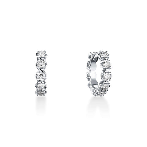 A Link Abbracci 1.05 ctw Diamond 18K Yellow Gold Hoops