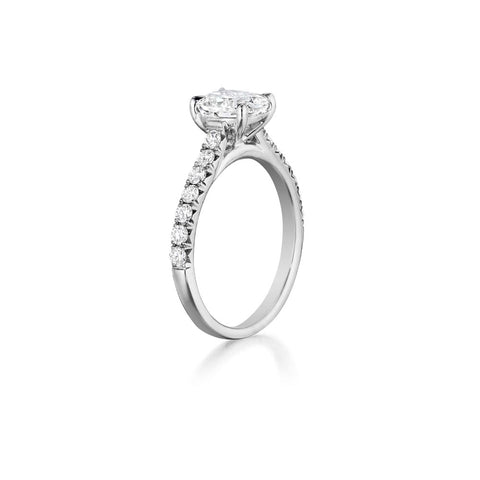 Henri Daussi Cushion Collection Diamond Ring Setting (0.40 CTW)