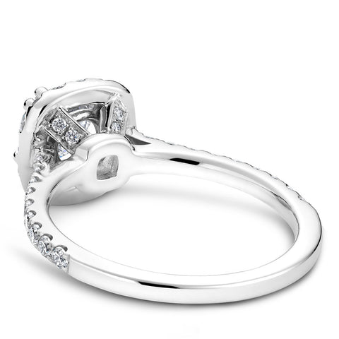 Noam Carver White Gold Diamond Engagement Ring Setting with Cushion Halo (0.50 CTW)