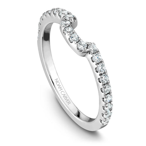Noam Carver White Gold Diamond Engagement Ring Setting with Cushion Halo (0.50 CTW)