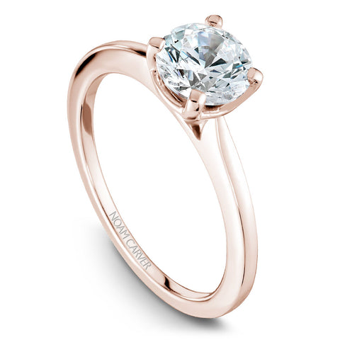Noam Carver Rose Gold Solitaire Engagement Ring Setting