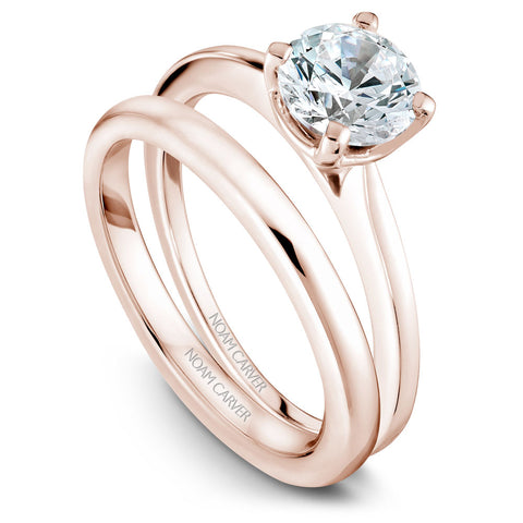 Noam Carver Rose Gold Solitaire Engagement Ring Setting
