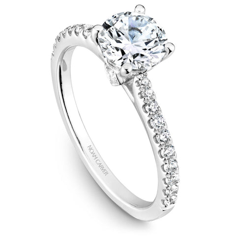 Noam Carver White Gold Diamond Engagement Ring Setting (0.38 CTW)