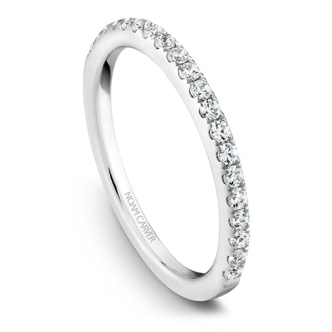 Noam Carver White Gold 3-Stone Diamond Engagement Ring Setting (0.85 CTW)