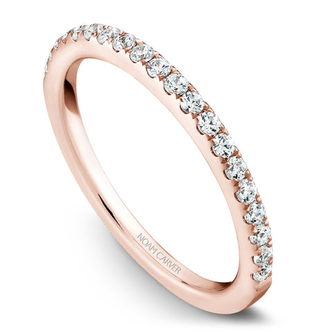 Noam Carver Rose Gold 3-Stone Diamond Engagement Ring Setting (0.85 CTW)