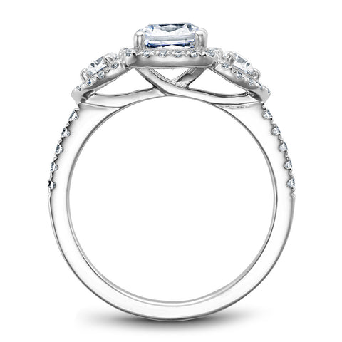 Noam Carver White Gold 3-Stone Diamond Engagement Ring Setting (0.51 CTW)