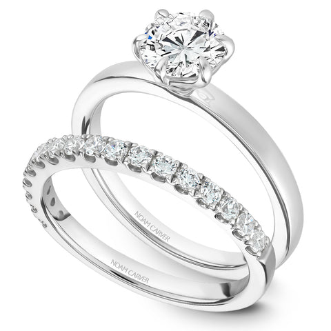 Noam Carver White Gold 6-Prong Solitaire Engagement Ring Setting