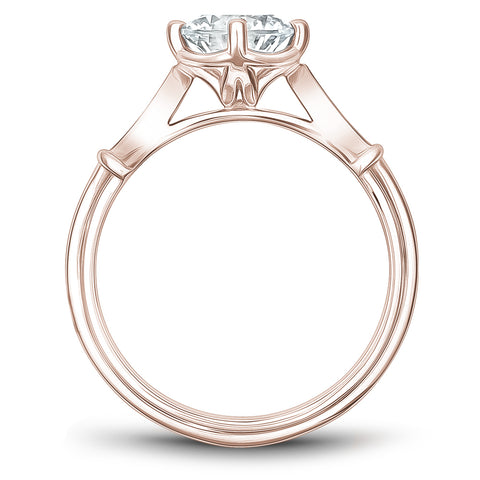 Noam Carver Rose Gold Vintage Diamond Engagement Ring Setting (0.06 CTW)