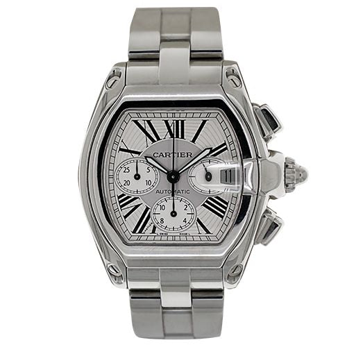 Pre-Owned Cartier Roadster XL ChronoGraph, Silver Dial, Quick Release Bracelet
