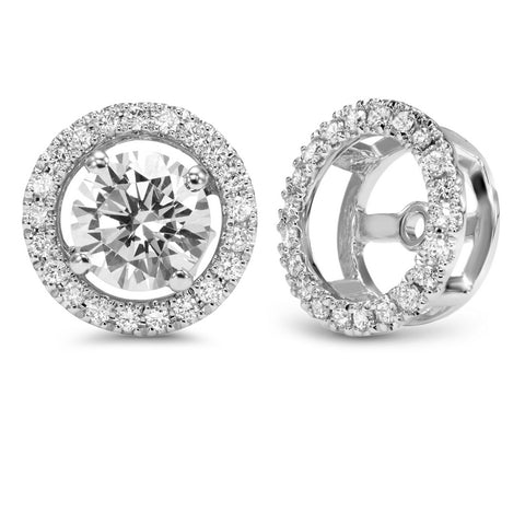 Diamond Round Jackets for 2 CTW Studs (0.33 Center CTW)