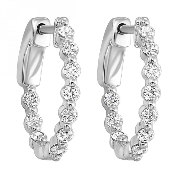 White Gold Diamond Hoops (0.50CTW)
