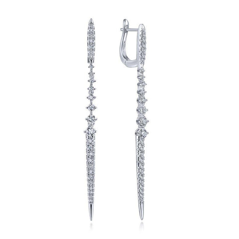 Gabriel & Co. Kaslique White Gold Earrings (0.95 CTW)