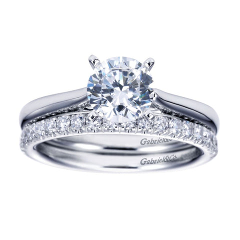 Gabriel Bridal Collection White Gold Solitaire Engagement Ring