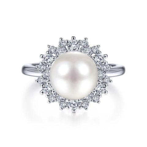 Gabriel & Co. Grace White Gold Jewelry Ring (0.49 CTW)