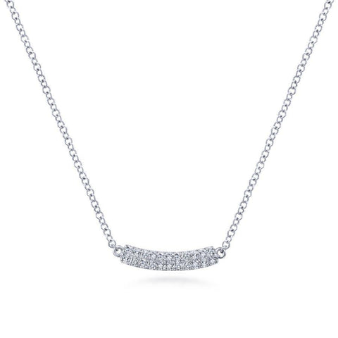 Gabriel & Co. Lusso White Gold Necklace (0.11 CTW)