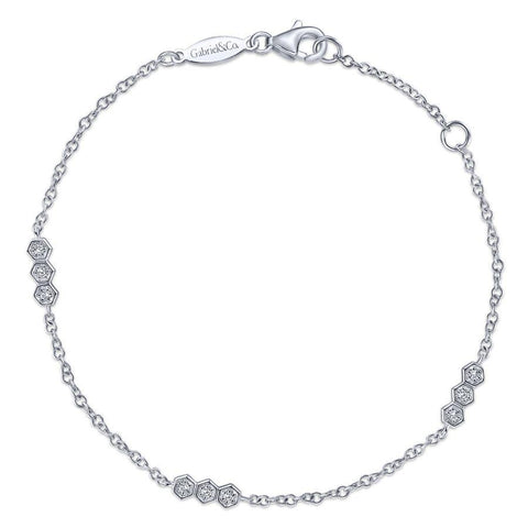 Gabriel & Co. Endless Diamonds White Gold Bracelet (0.09 CTW)