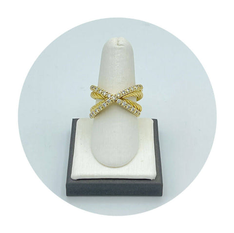 Estate 18K Yellow Gold David Yurman Crossover Ring (0.50CTW)