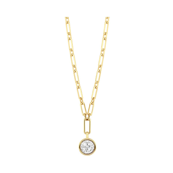 14K White or Yellow Gold Bezel Set Diamond Pendant (0.33CTW)