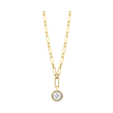 14K White or Yellow Gold Bezel Set Diamond Pendant (0.33CTW)
