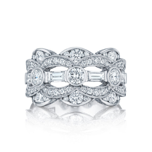 Tacori Adoration 18k White Gold Diamond Wedding Band (1.91 CTW)