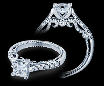 Verragio Insignia Princess Diamond Engagement Ring Setting  (0.35 CTW)