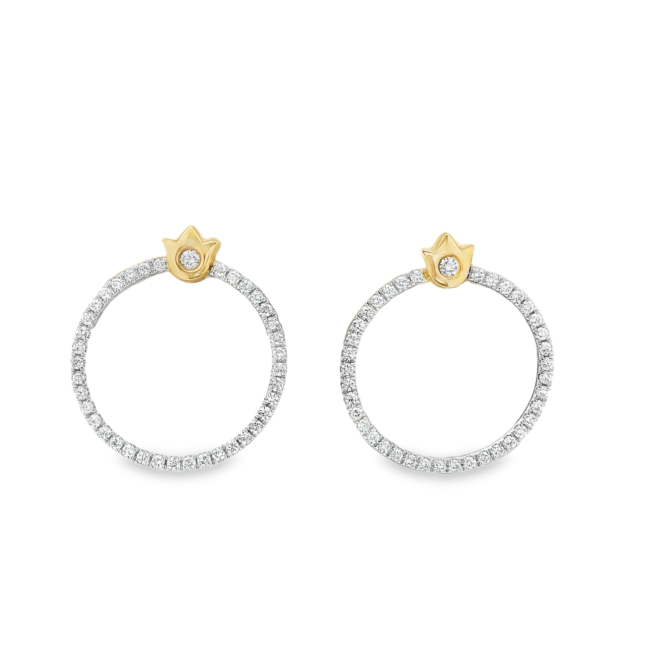Verragio Veritage Crest Diamond Circle Earring 18K Gold (0.45CTW)