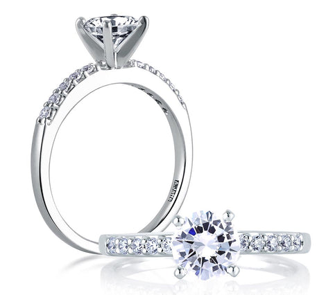 A.JAFFE Classics Round Diamond Ring Setting (0.17 ctw)