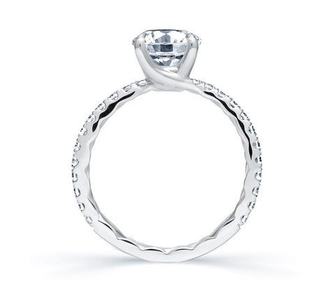 A.JAFFE Classics Round Diamond Engagement Ring Setting (0.33 ctw)