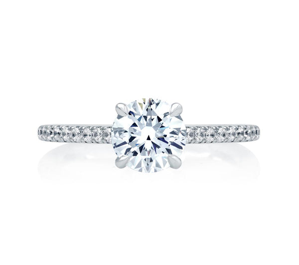 A.JAFFE Classics Round Diamond Engagement Ring Setting (0.24 ctw)