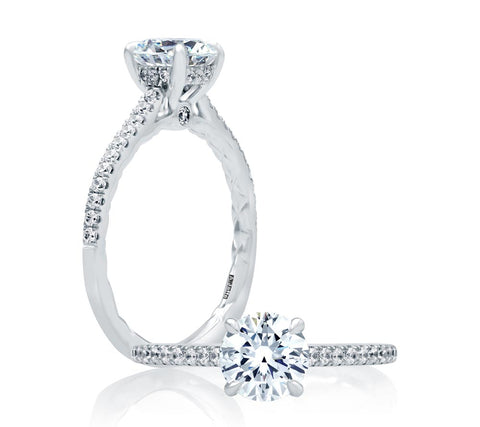 A.JAFFE Classics Round Diamond Engagement Ring Setting (0.24 ctw)