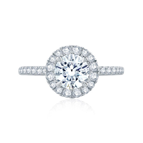 A.JAFFE Classics Round Diamond Engagement Ring Setting (0.52 ctw)