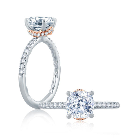 A.JAFFE Classics Round Diamond Engagement Ring Setting (0.29 ctw)