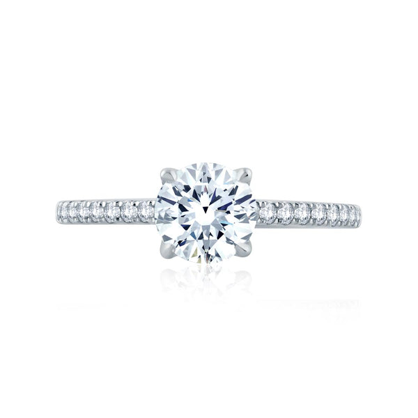 A.JAFFE Classics Round Diamond Engagement Ring Setting (0.27 ctw)