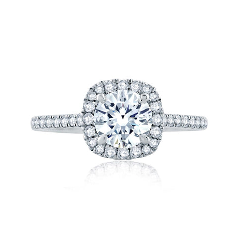 A.JAFFE Seasons of Love Round Diamond Engagement Ring Setting (0.42 ctw)