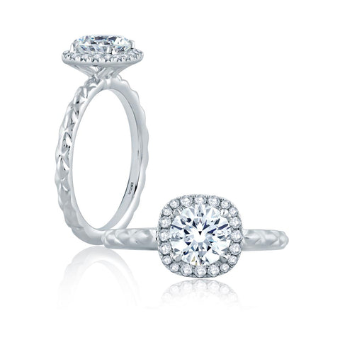 A.JAFFE Metropolitain Round Diamond Engagement Ring Setting (0.16 ctw)