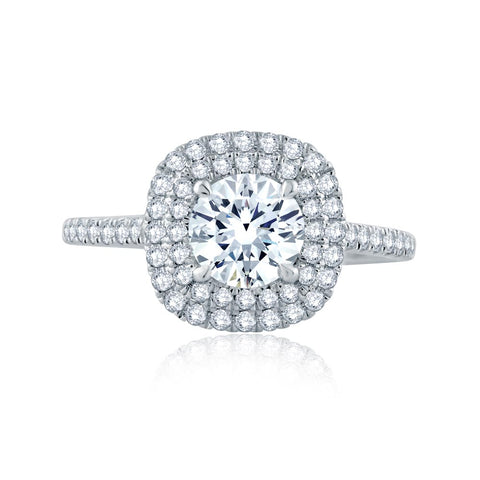 A.JAFFE Classics Round Diamond Engagement Ring Setting (0.52 ctw)