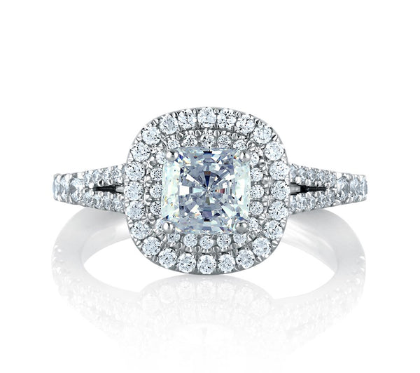 A.JAFFE Metropolitain Cushion Diamond Engagement Ring Setting (0.56 ctw)