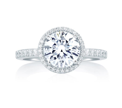 A.JAFFE Metropolitain Round Diamond Engagement Ring Setting (0.31 ctw)