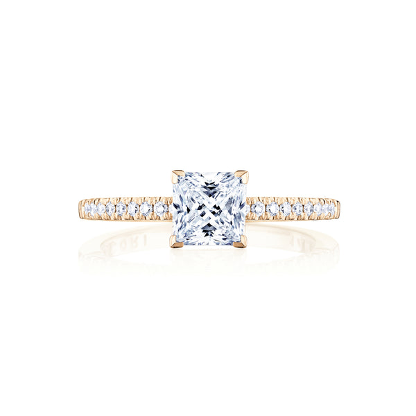 Tacori 14k Rose Gold Coastal Crescent Collection Classic Engagement Ring Setting 0.16CTW